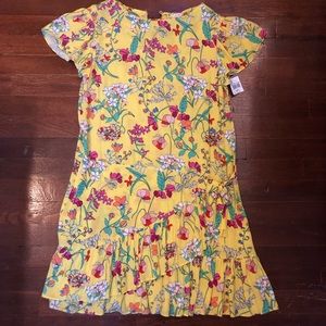 Zara girls yellow floral dress